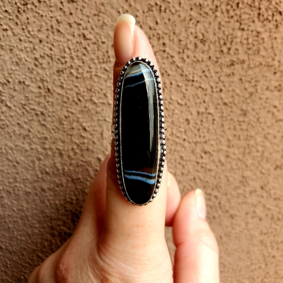New Botswana Agate Silver Ring. - Picture 4 of 12